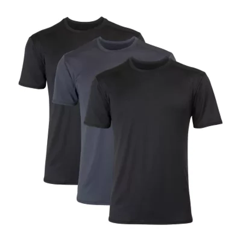 Hanes Moves X-Temp Performance Mens 3 Pack Short Sleeve Crew Neck Moisture Wicking T-Shirt