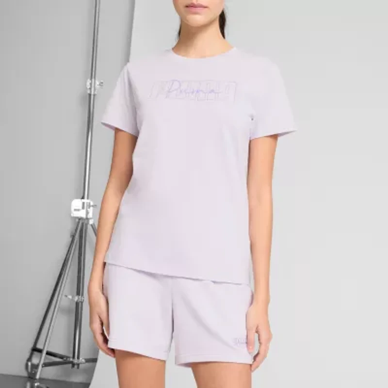 PUMA Womens Crew Neck Short Sleeve Active T-Shirt