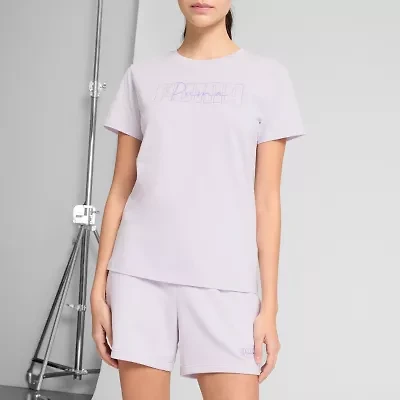 PUMA Womens Crew Neck Short Sleeve Active T-Shirt