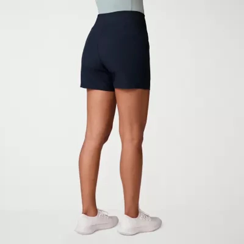 Free Country Womens Mid Rise Moisture Wicking Hybrid Short