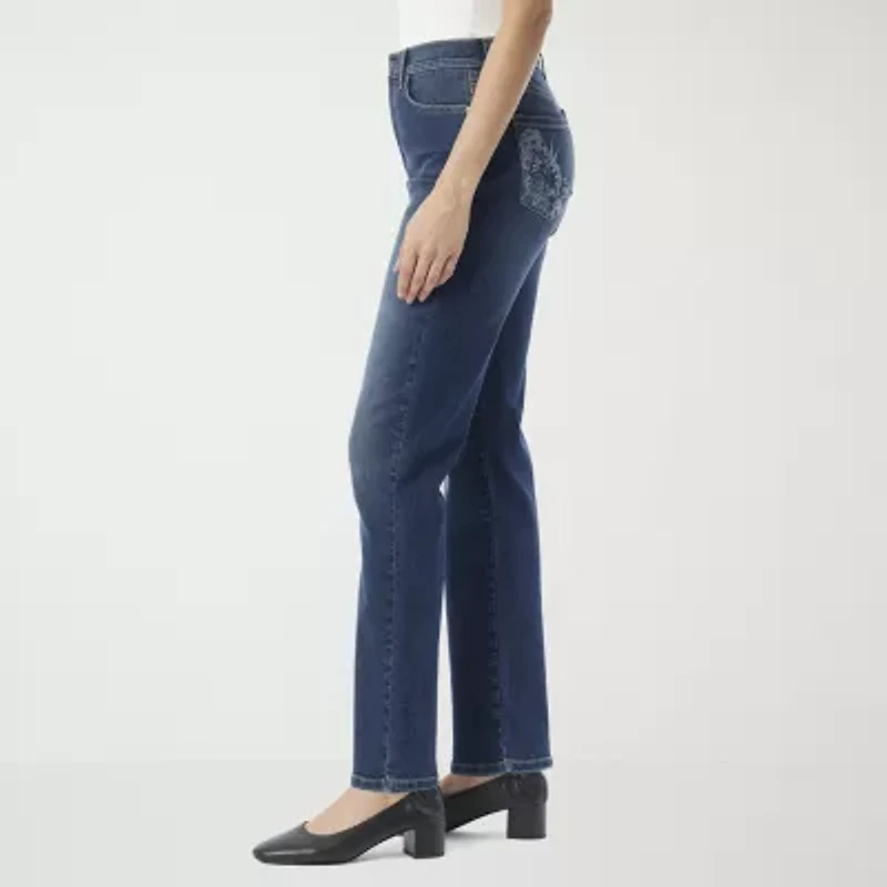 Gloria Vanderbilt Amanda Womens High Rise Regular Fit Jean