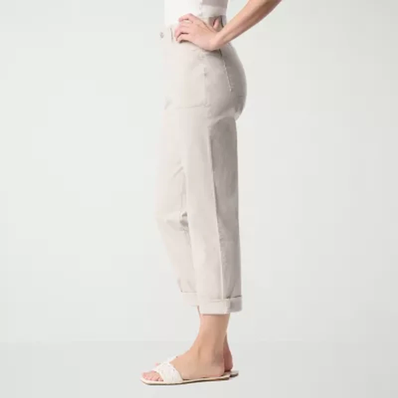 Gloria Vanderbilt Womens Straight High Rise Ankle Pant