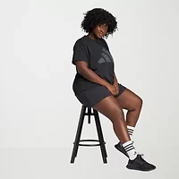 adidas Womens Crew Neck Short Sleeve Active Plus T-Shirt