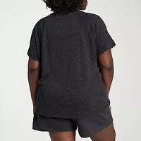 adidas Womens Crew Neck Short Sleeve Active Plus T-Shirt
