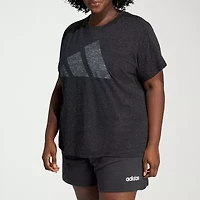 adidas Womens Crew Neck Short Sleeve Active Plus T-Shirt