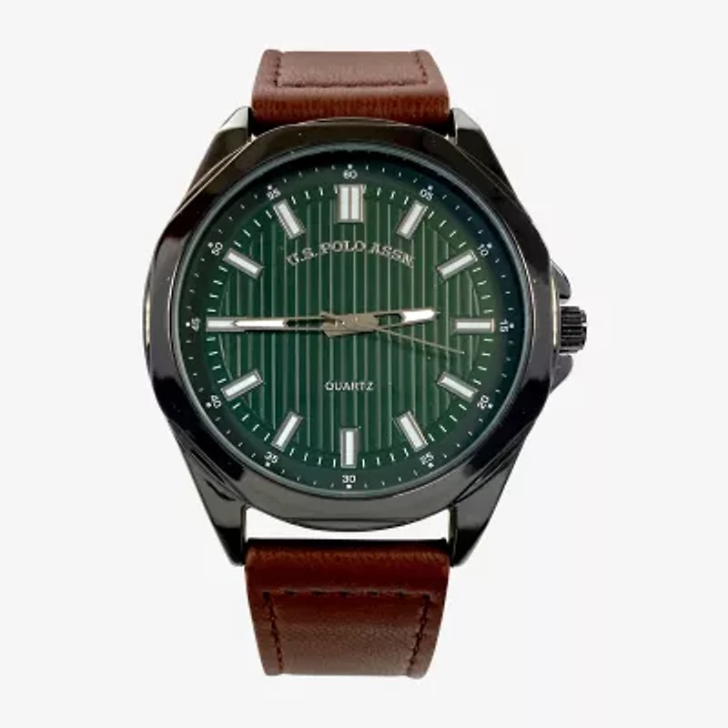 U.S. Polo Assn. Mens Brown 4-pc. Watch Boxed Set Usc20293jc