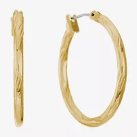 Liz Claiborne® Textured Hoop Earrings