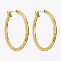 Liz Claiborne® Textured Hoop Earrings