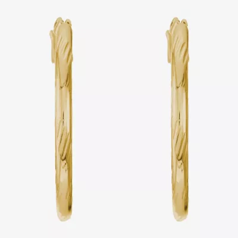 Liz Claiborne® Textured Hoop Earrings