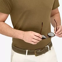 Made in Italy Womens 10K Gold 7 Inch Hollow Paperclip Chain Bracelet