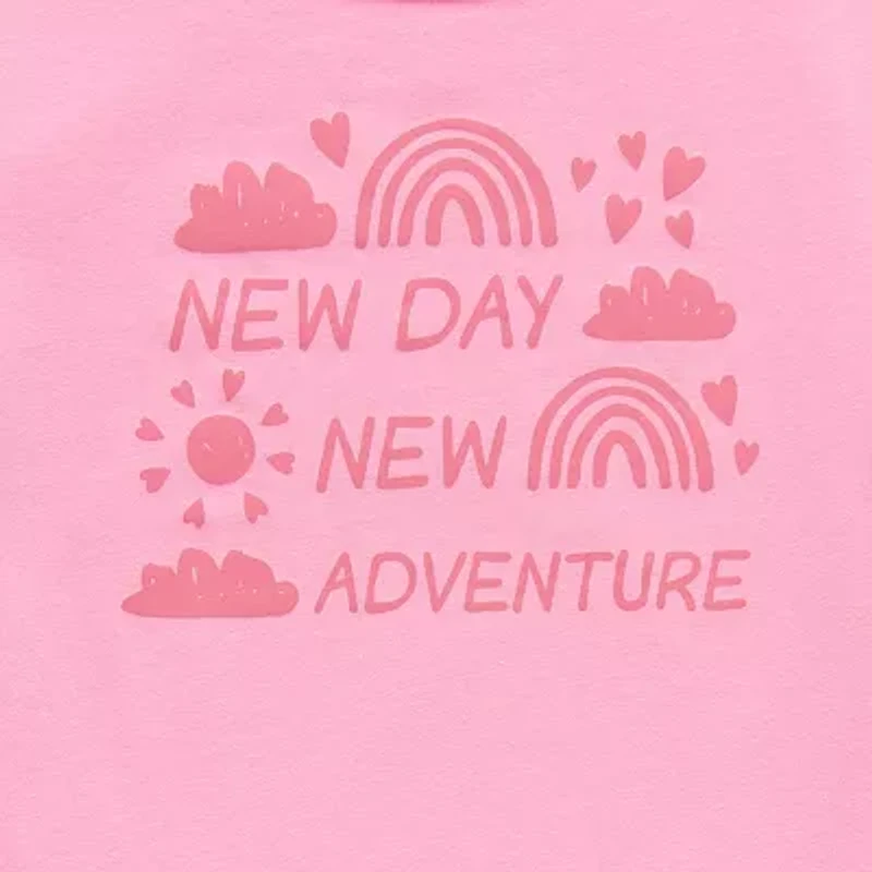 Okie Dokie Toddler & Little Girls Round Neck Short Sleeve Graphic T-Shirt