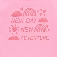 Okie Dokie Toddler & Little Girls Round Neck Short Sleeve Graphic T-Shirt