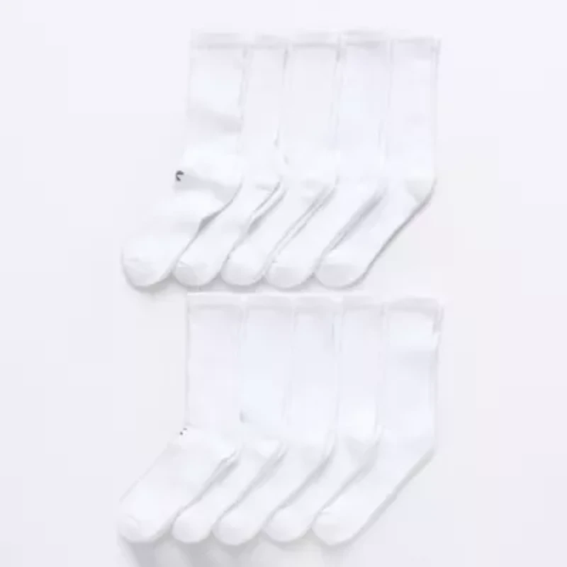 Xersion Quick-Dri Mens 10 Pair Crew Socks
