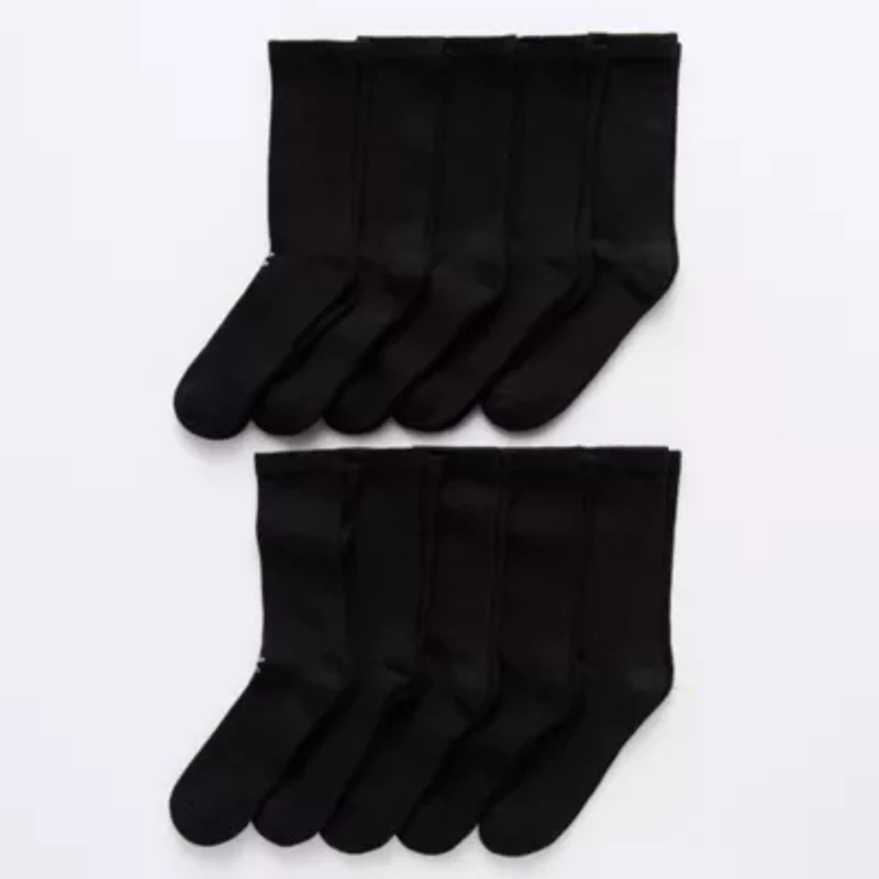 Xersion Quick-Dri Mens 10 Pair Crew Socks