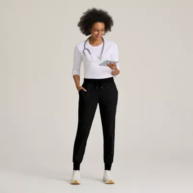Grey's Anatomy™ by Barco Classic Grp689 Finley 6-Pocket Mid-Rise Jogger Womens Plus Tall Moisture Wicking Scrub Pant