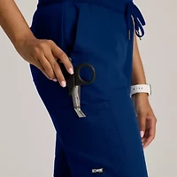 Grey's Anatomy™ by Barco Classic Grp689 Finley 6-Pocket Mid-Rise Jogger Womens Petite Moisture Wicking Scrub Pant