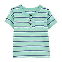 Carter's Toddler Boys Short Sleeve Regular Fit Henley Shirt