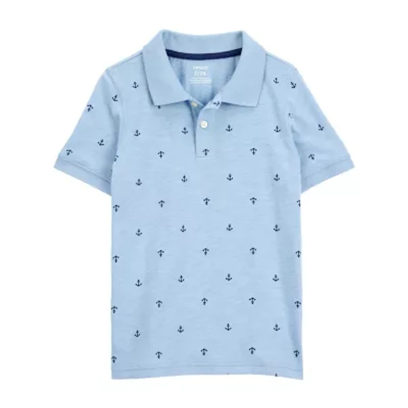 Carter's Little & Big Kid Boys Short Sleeve Regular Fit Polo Shirt