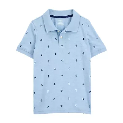 Carter's Little & Big Kid Boys Short Sleeve Regular Fit Polo Shirt