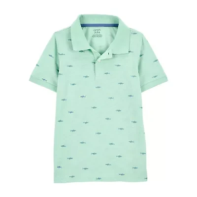 Carter's Little & Big Kid Boys Short Sleeve Regular Fit Polo Shirt