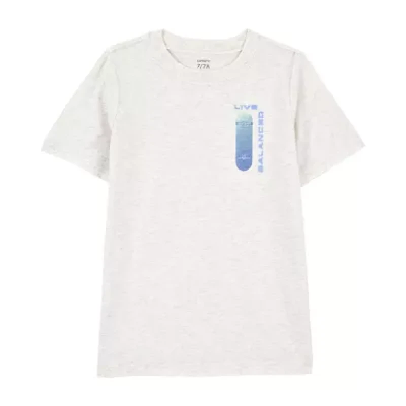Carter's Little & Big Kid Boys Crew Neck Short Sleeve Regular Fit Graphic T-Shirt