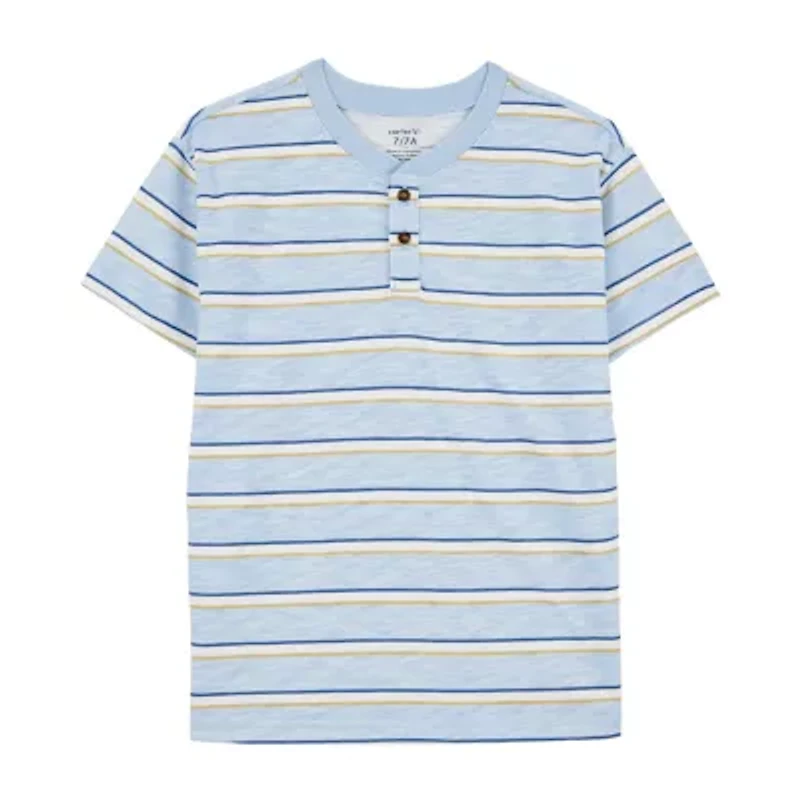 Carter's Little & Big Kid Boys Short Sleeve Regular Fit Henley Shirt