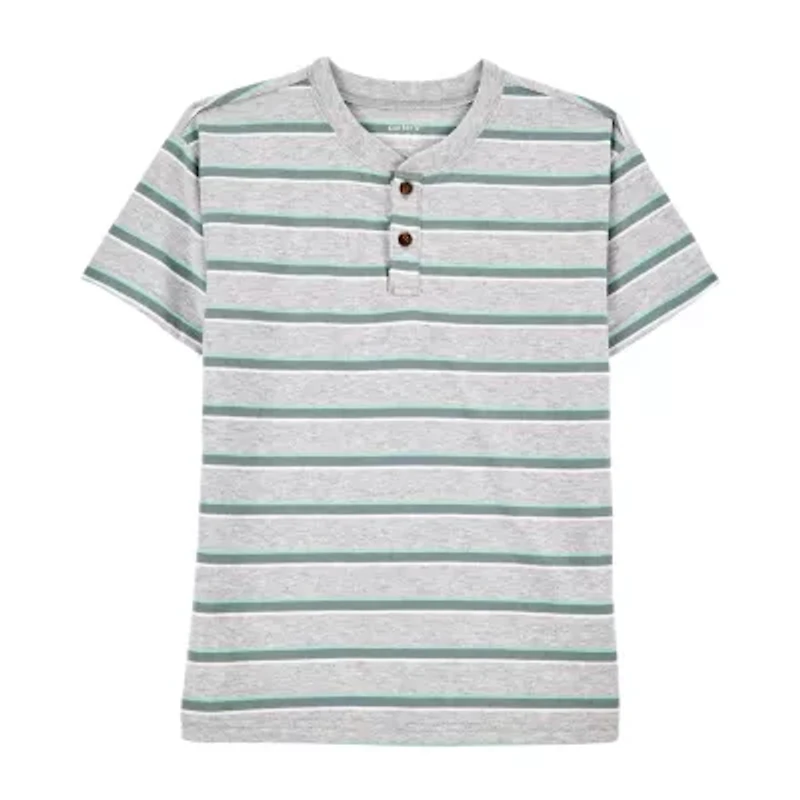 Carter's Little & Big Kid Boys Short Sleeve Regular Fit Henley Shirt
