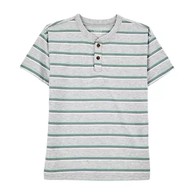 Carter's Little & Big Kid Boys Short Sleeve Regular Fit Henley Shirt