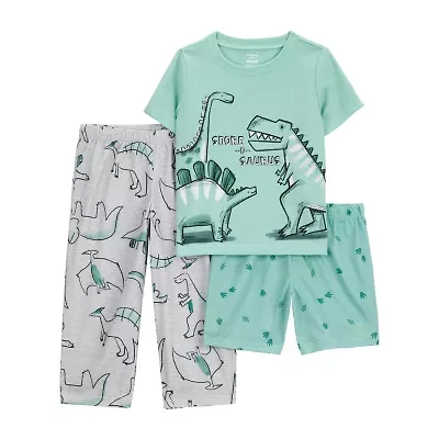 Carter's Toddler Boys Round Neck Short Sleeve 3-pc. Pajama Sets