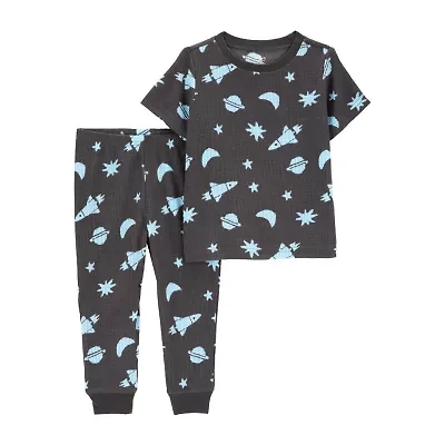 Carter's Toddler Boys Round Neck Short Sleeve 2-pc. Pajama Sets