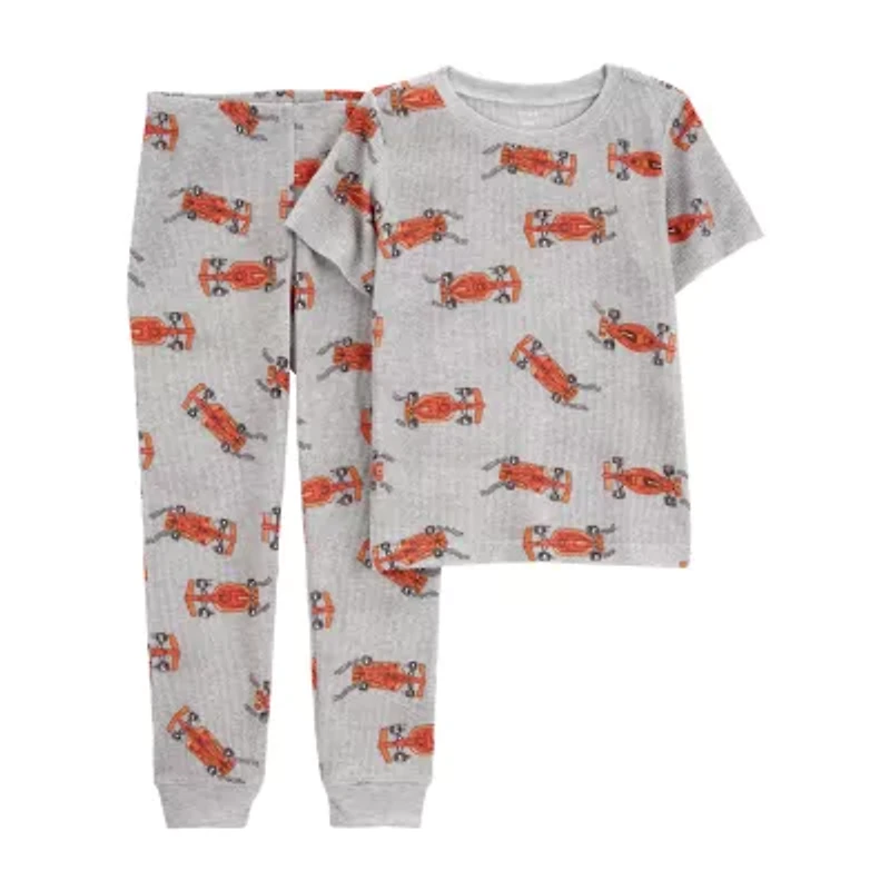 Carter's Little & Big Kid Boys Round Neck Short Sleeve 2-pc. Pajama Sets