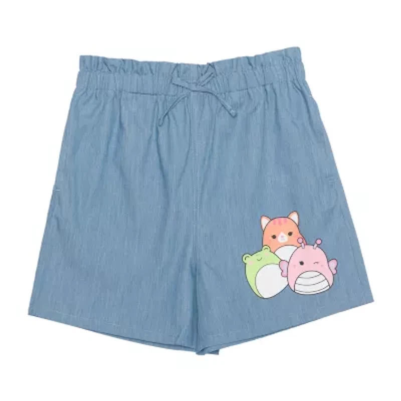 Little & Big Kid Girls Squishmallows Denim Short