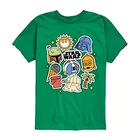 Disney Collection Little & Big Kid Boys Crew Neck Short Sleeve Star Wars Graphic T-Shirt