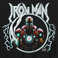 Disney Collection Little & Big Kid Boys Crew Neck Short Sleeve Iron Man Graphic T-Shirt