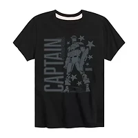 Disney Collection Falcon Brave New World Little & Big Kid Boys Crew Neck Short Sleeve Captain America Marvel Graphic T-Shirt