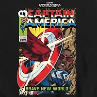Disney Collection Little & Big Kid Boys Crew Neck Short Sleeve Captain America Marvel Graphic T-Shirt
