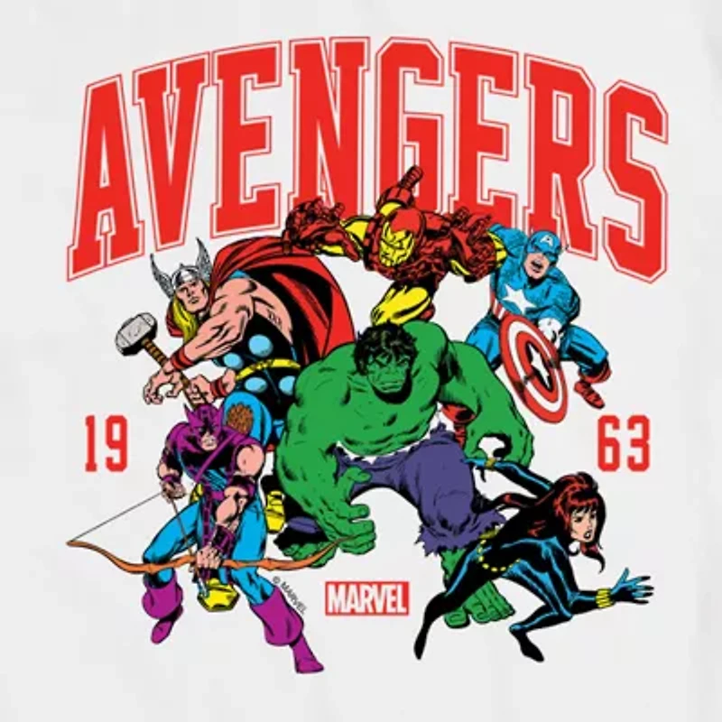 Mens Short Sleeve Marvel Avengers Graphic T-Shirt