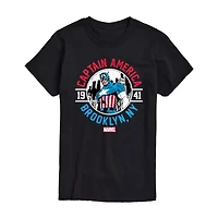 Mens Short Sleeve Captain America Marvel Graphic T-Shirt