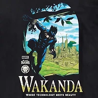 Mens Short Sleeve Black Panther Marvel Graphic T-Shirt