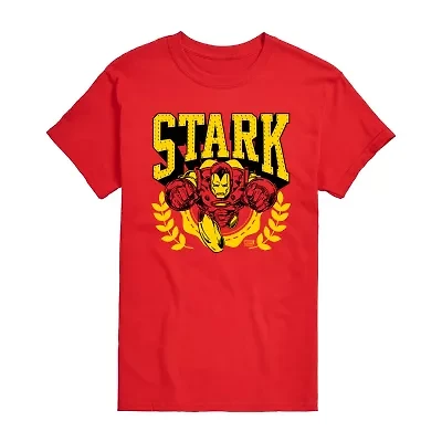Mens Short Sleeve Tony Stark Marvel Graphic T-Shirt