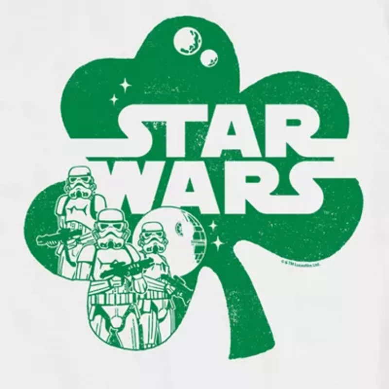 Mens Short Sleeve St. Patrick's Day Star Wars Graphic T-Shirt