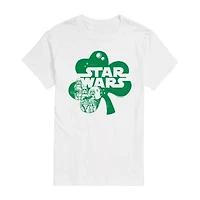 Mens Short Sleeve St. Patrick's Day Star Wars Graphic T-Shirt