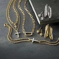 Yes, Please!, (G/I2) Womens 1/10 CT. T.W. Lab Grown White Diamond Sterling Silver Round 2 Pair Earring Set