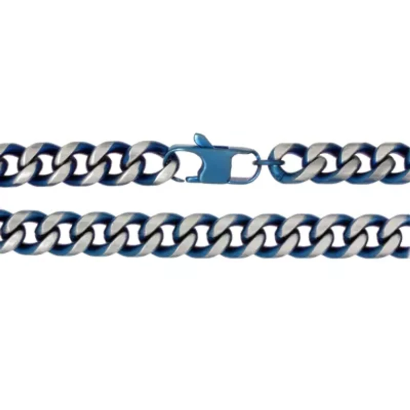 Mens Stainless Steel Inch Solid Curb Chain Bracelet