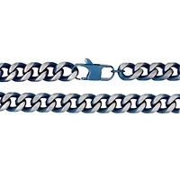 Mens Stainless Steel Inch Solid Curb Chain Bracelet