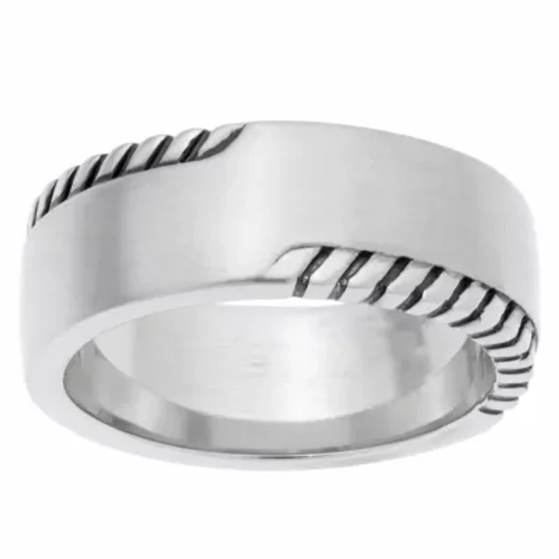 Mens 8MM Stainless Steel Band