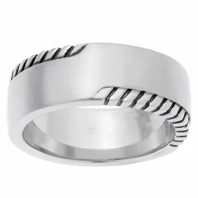 Mens 8MM Stainless Steel Band