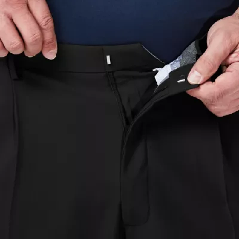 Haggar Premium Comfort Expandable Waist Mens Classic Fit Big and Tall Pleated Pant