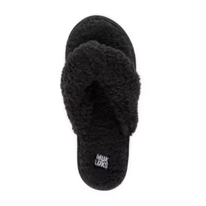 Muk Luks Taryn Thong Womens Memory Foam Slip-On Slippers