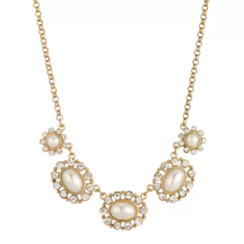 1928 Gold Tone Womens 16 Inch Collar Necklace